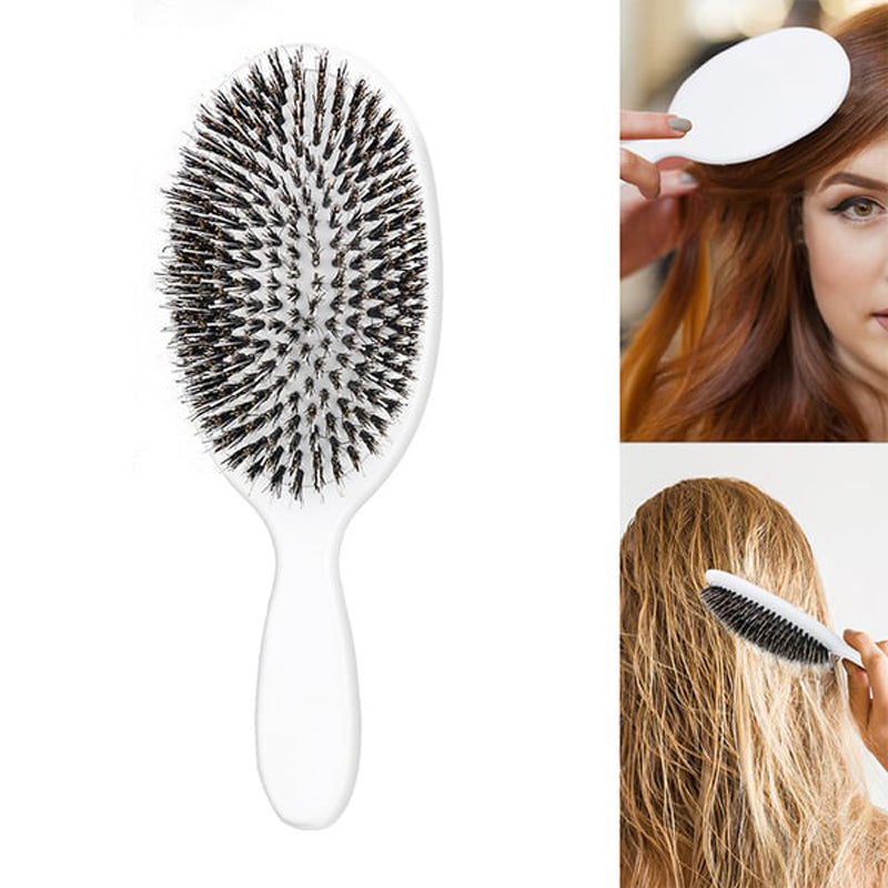Anti-Static Air Cushion Detangling Brush- Smoother, Stronger, Shinier Hair - Boar Bristle Brush