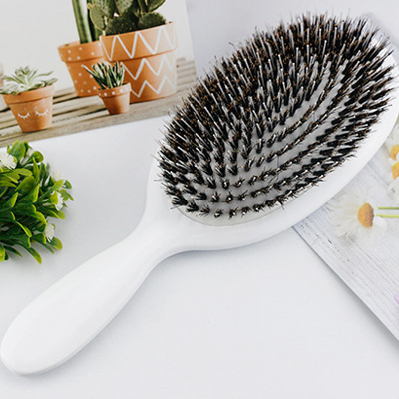 Anti-Static Air Cushion Detangling Brush- Smoother, Stronger, Shinier Hair - Boar Bristle Brush
