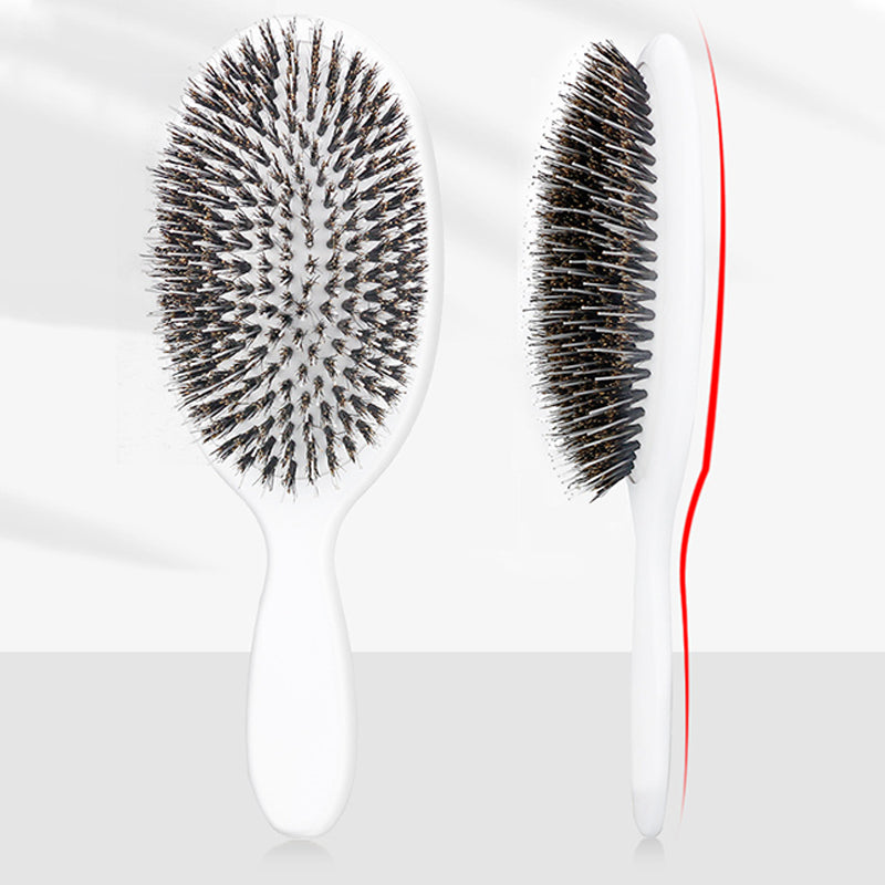 Anti-Static Air Cushion Detangling Brush- Smoother, Stronger, Shinier Hair - Boar Bristle Brush