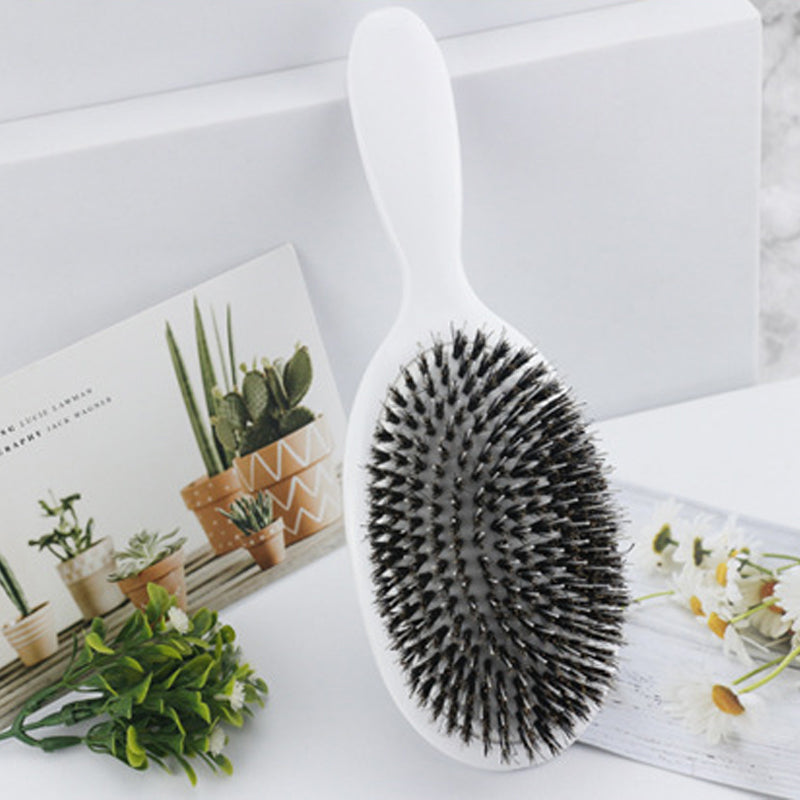 Anti-Static Air Cushion Detangling Brush- Smoother, Stronger, Shinier Hair - Boar Bristle Brush