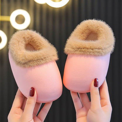 Toddler Warm Waterproof Anti-Slip Full-Heel Slippers