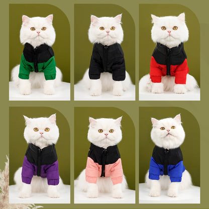 Warm Jacket with Zipper for Dogs & Cats