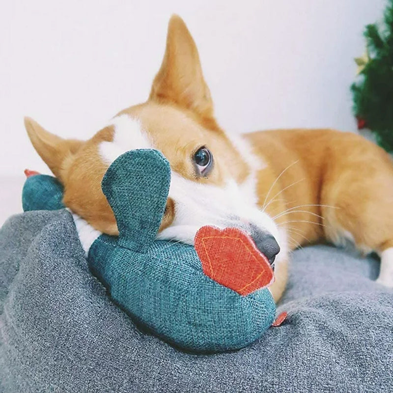 Animal Sounding Plush Chew Toy
