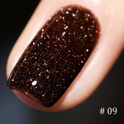 Glitter Crushed Rhinestones Nail Gel Polish