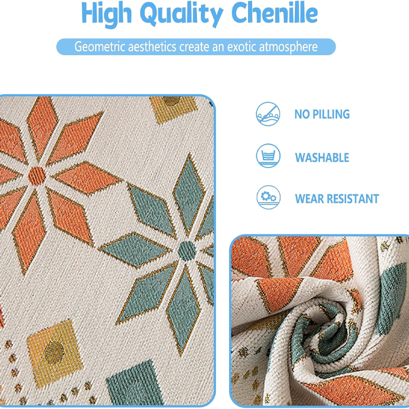 Reversible Bohemian Sofa Cover with Tassels