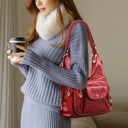 🔥Women's Convertible Multi-Pocket Shoulder Bag - 3 Ways to Wear 🎒