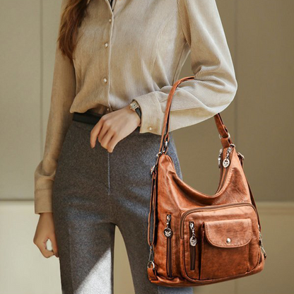 🔥Women's Convertible Multi-Pocket Shoulder Bag - 3 Ways to Wear 🎒