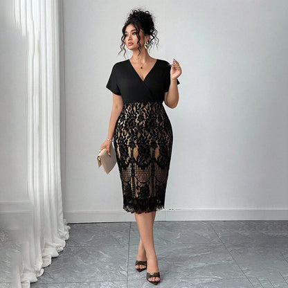 Women's Casual Fashion V-Neck Dress