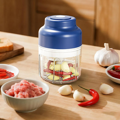 Electric Mini Garlic Chopper Set