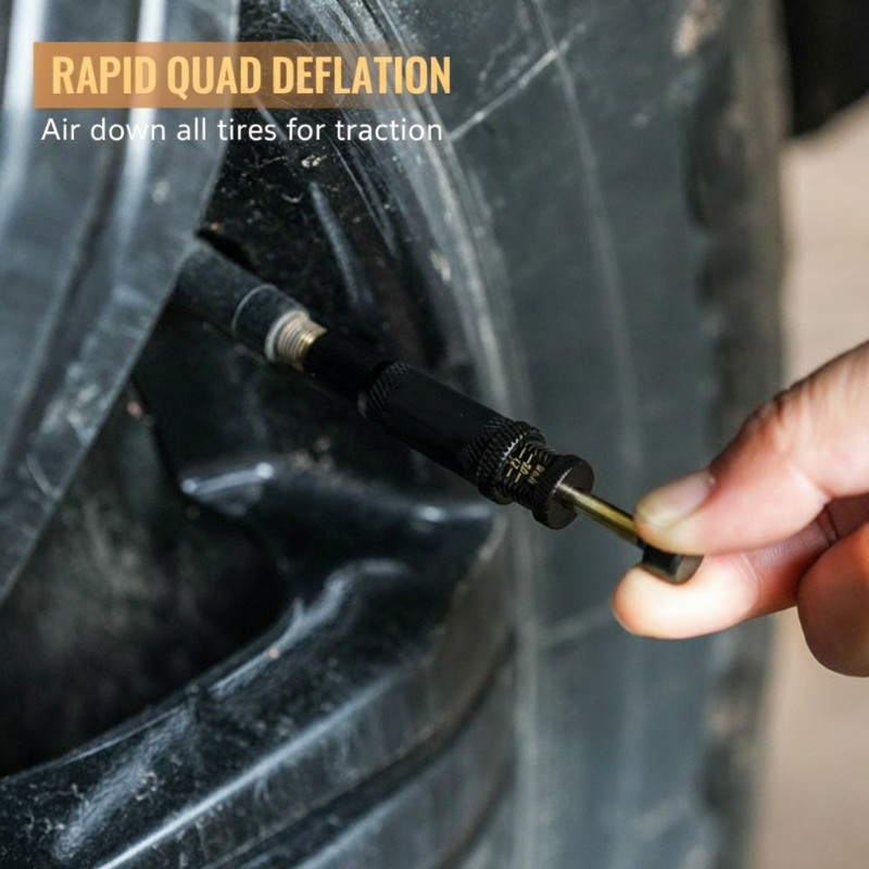 Adjustable Auto-Stop Tire Deflator Kit - 4PCS/Set