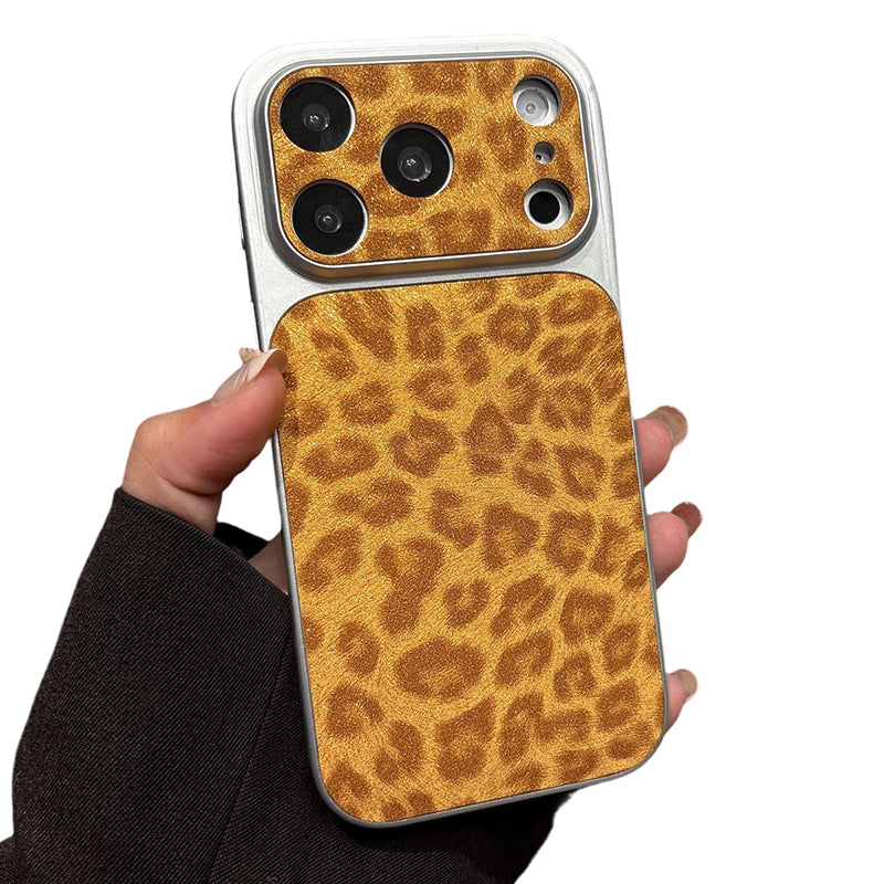 Frosted Leopard Print Shockproof Phone Case