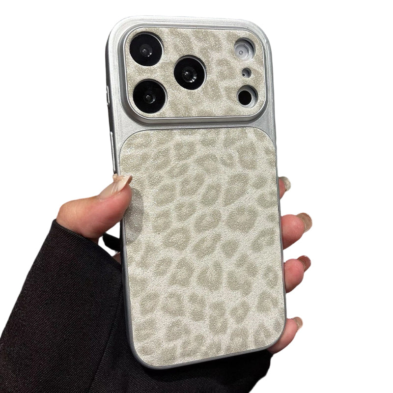 Frosted Leopard Print Shockproof Phone Case
