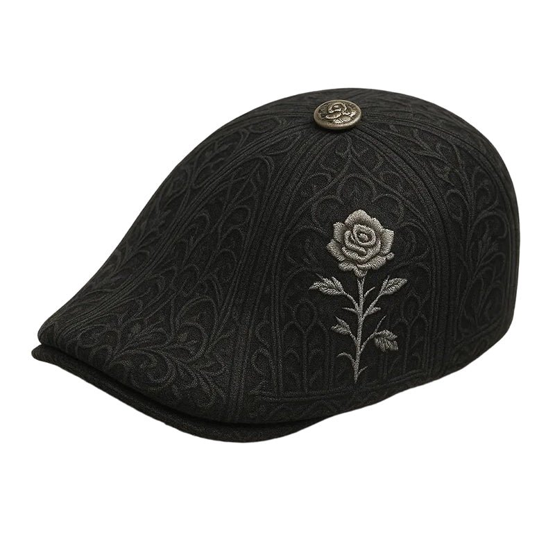 🔥Skull & Thorn Flat Cap