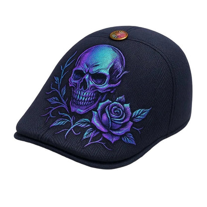 🔥Skull & Thorn Flat Cap