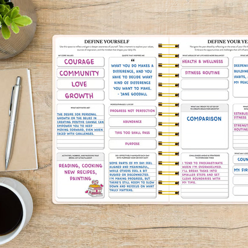 2026 Spiral Bound A5 Planner with Monthly Tabs