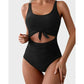 💃Women's Tummy Control Slimming Cutout Tie Knot One Piece Swimsuit👙