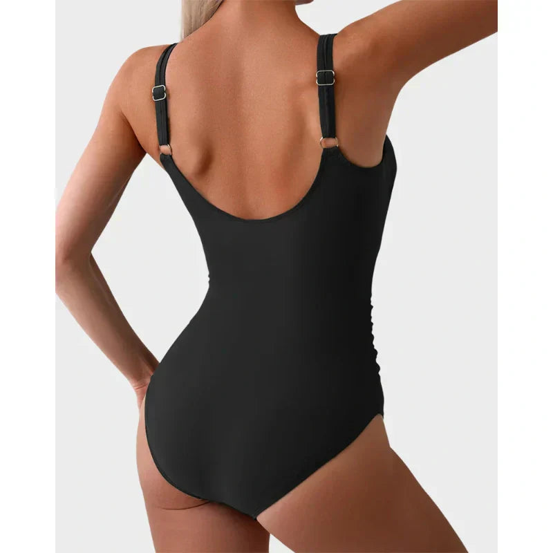 💃Women's Tummy Control Slimming Cutout Tie Knot One Piece Swimsuit👙
