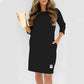 Women's Crew Neck Casual Loose T-Shirt Dress