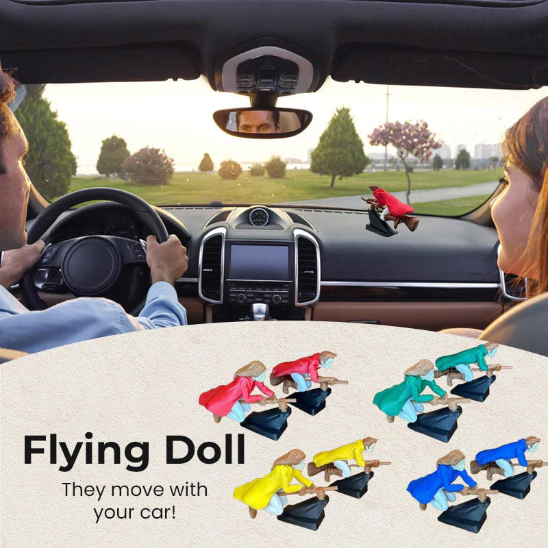 Magical Broomstick Car Dashboard Ornament