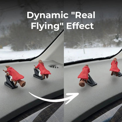 Magical Broomstick Car Dashboard Ornament