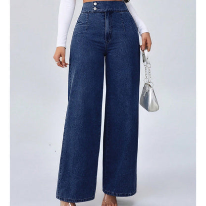 💥Women's High-Waist Wide-Leg Jeans