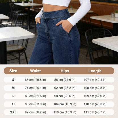 💥Women's High-Waist Wide-Leg Jeans