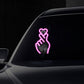 Solar-Powered Finger Heart LED Car Light