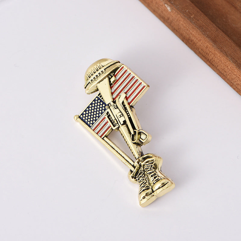 American Flag Patriotic Brooch