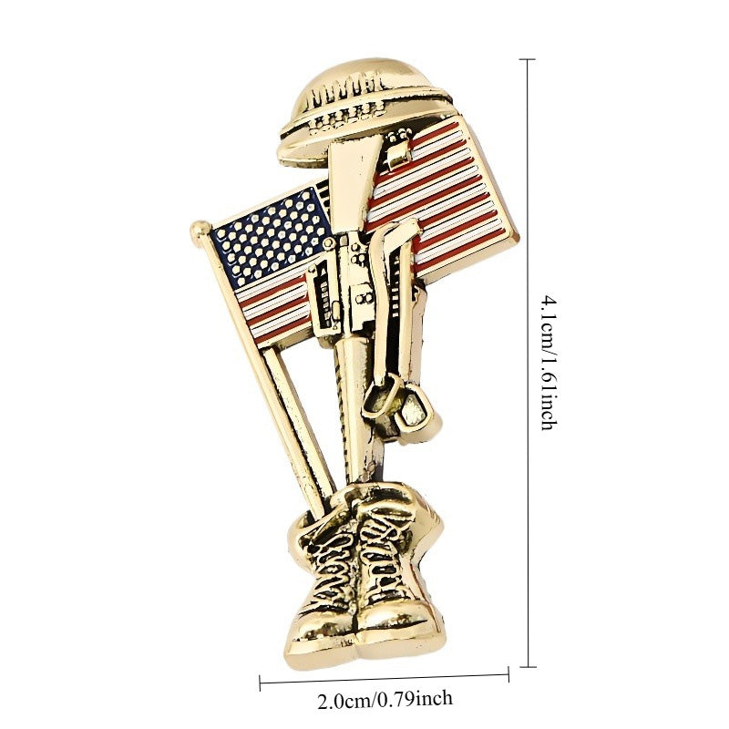 American Flag Patriotic Brooch