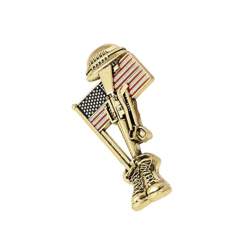 American Flag Patriotic Brooch