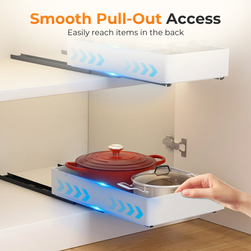 Drill-Free Pull-Out Cabinet Organizer