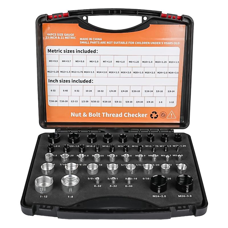 Nut & Bolt Thread Checker Kit for Inspection of Fixed Bolts or Threaded Holes