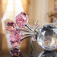 Everlasting Crystal Rose Flower Figurine in Vase