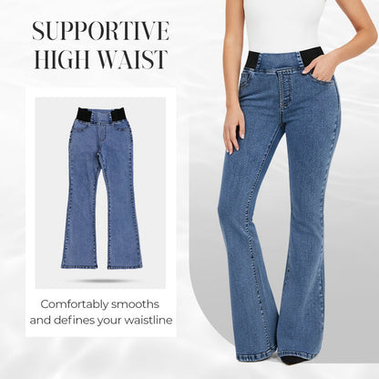 👖 Women's High-Waist Stretch Flare Denim Jeans