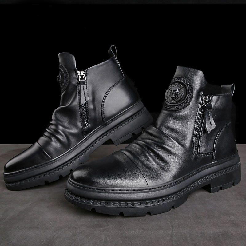 ✨🎁[Best Gift] Men’s Classic Casual Side-zip Leather Boots👞