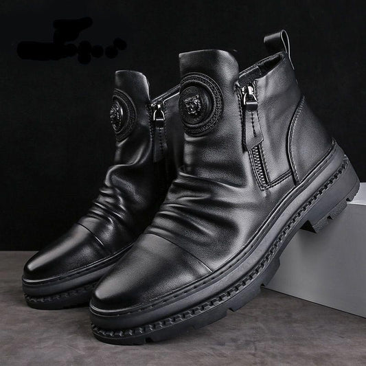 ✨🎁[Best Gift] Men’s Classic Casual Side-zip Leather Boots👞