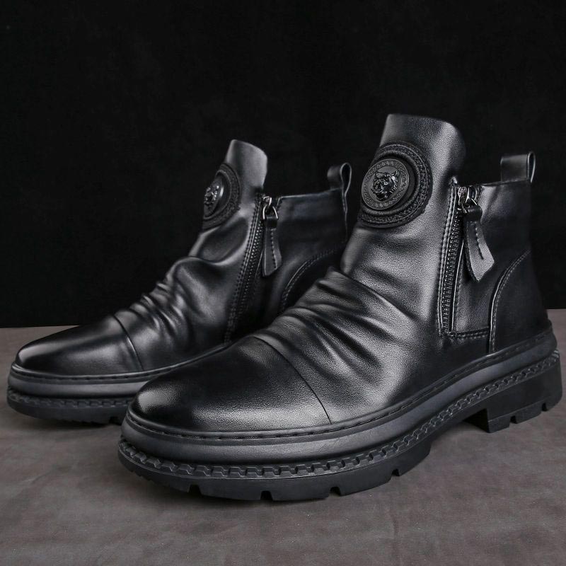 ✨🎁[Best Gift] Men’s Classic Casual Side-zip Leather Boots👞