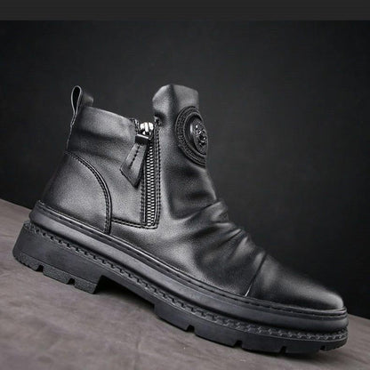 ✨🎁[Best Gift] Men’s Classic Casual Side-zip Leather Boots👞