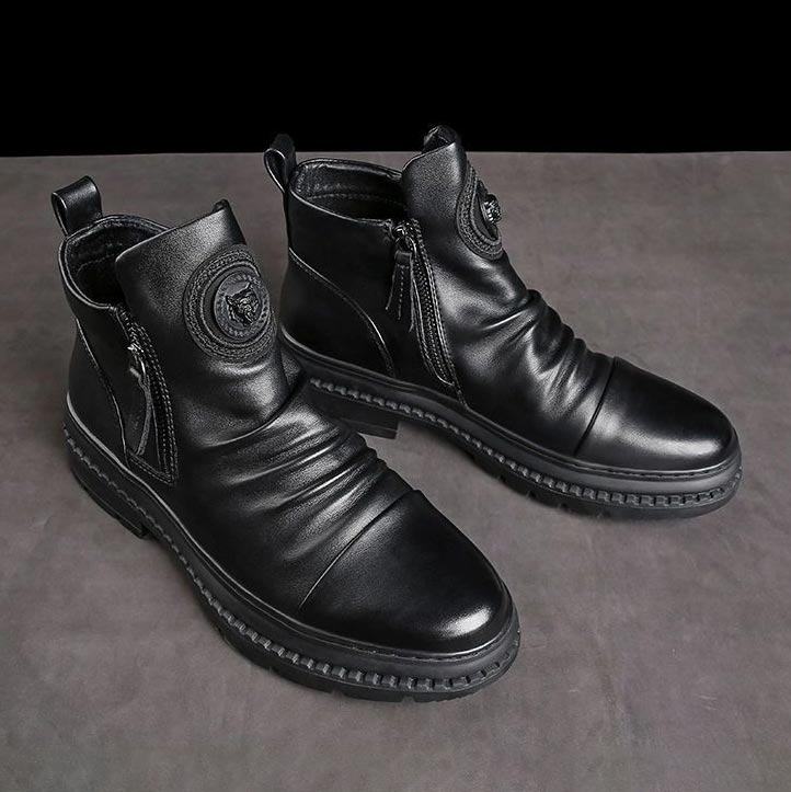 ✨🎁[Best Gift] Men’s Classic Casual Side-zip Leather Boots👞