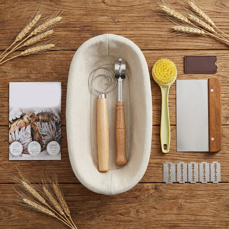 Oval/Round Bread Proofing Basket and Tool Set