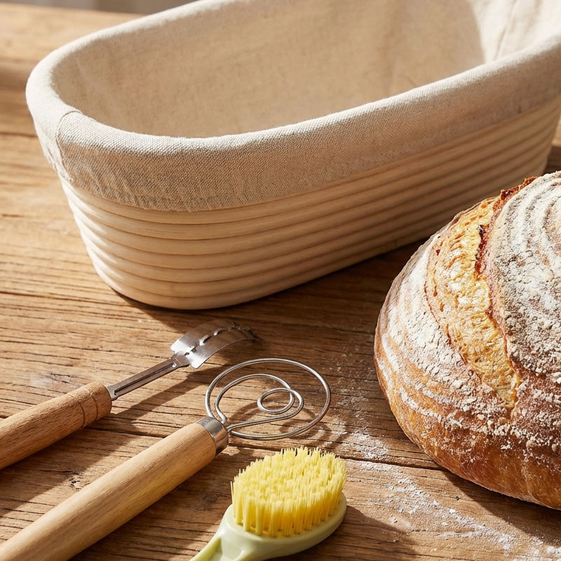 Oval/Round Bread Proofing Basket and Tool Set
