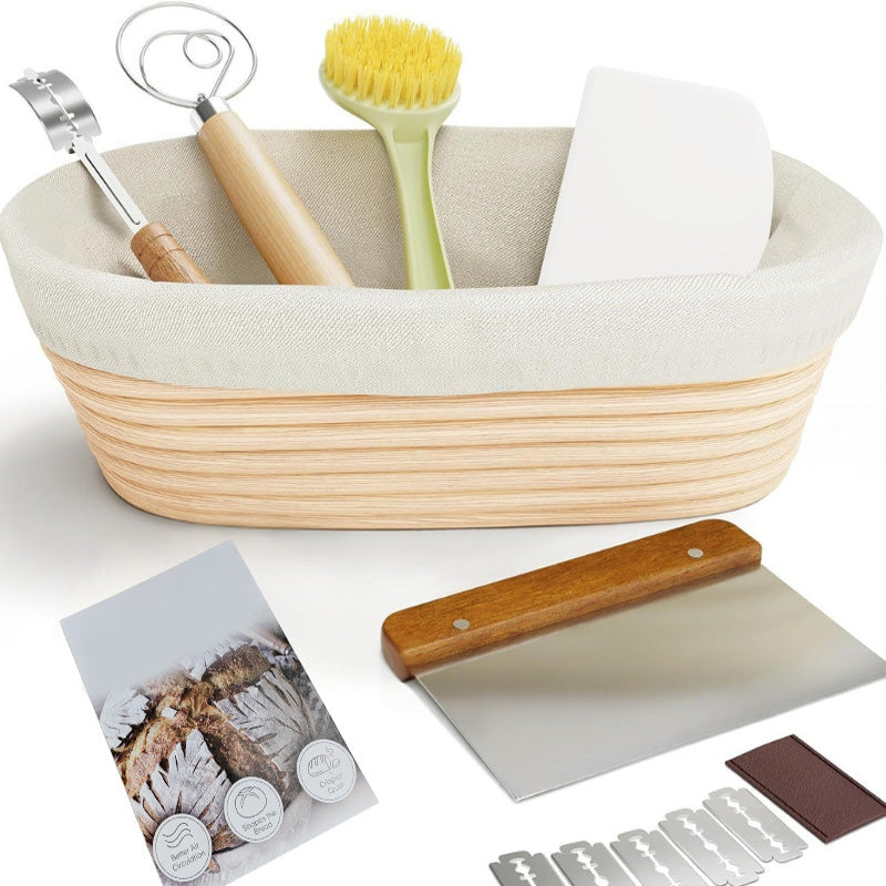 Oval/Round Bread Proofing Basket and Tool Set