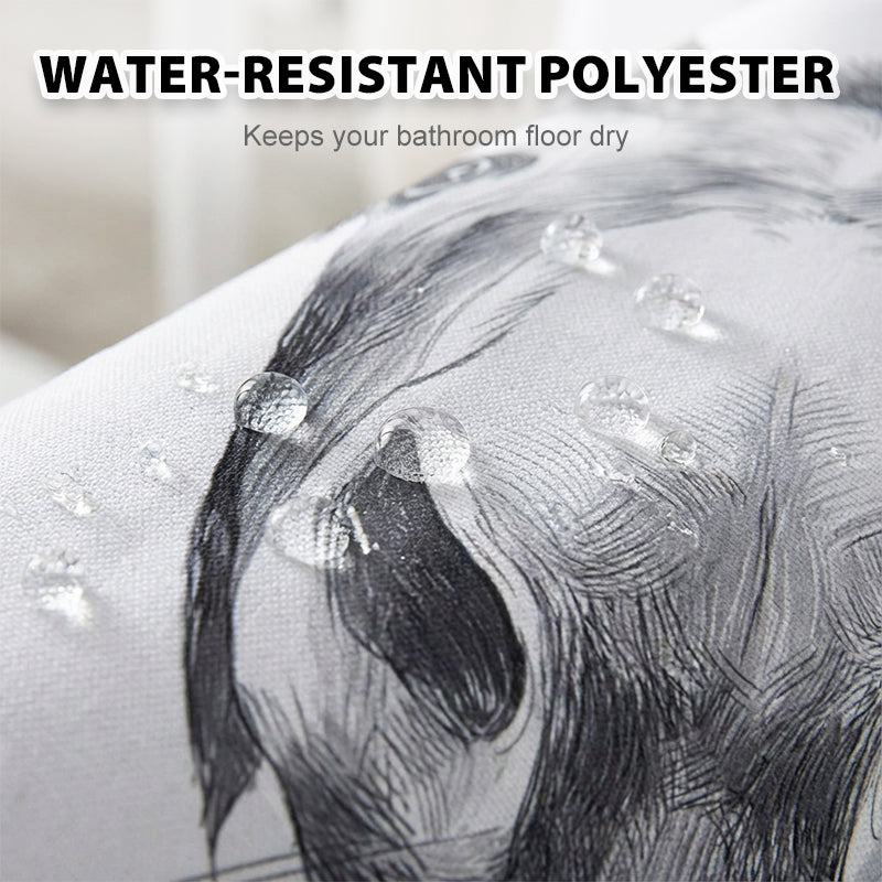 Funny Donkey Shower Curtain with Hooks