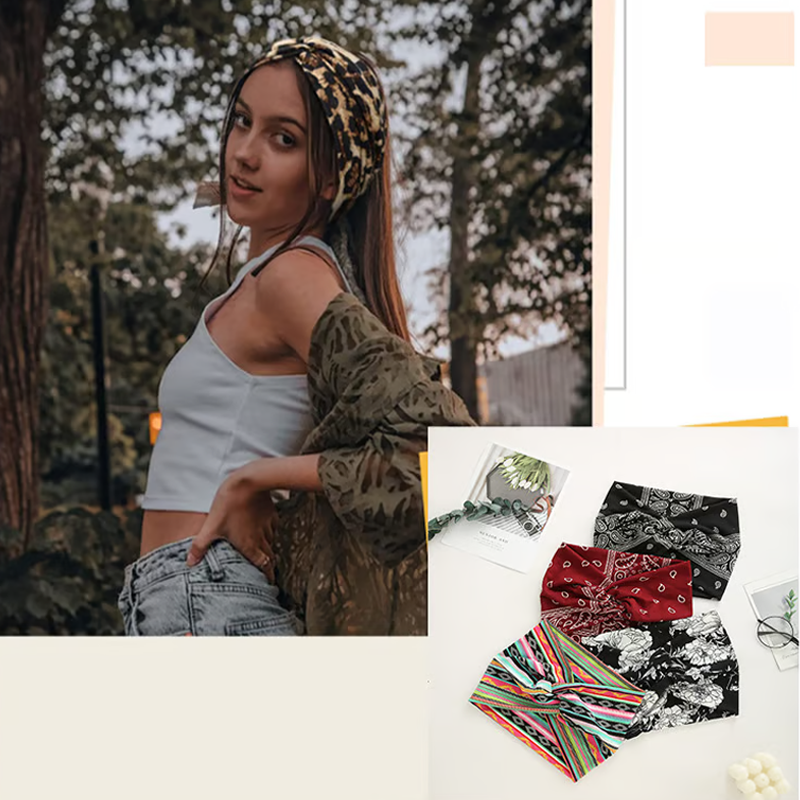 Wide Elastic Hair Band