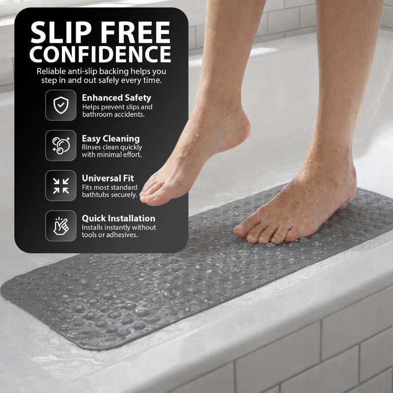 🔥 40"x16" Non-Slip Bathtub Mat with Suction Cups
