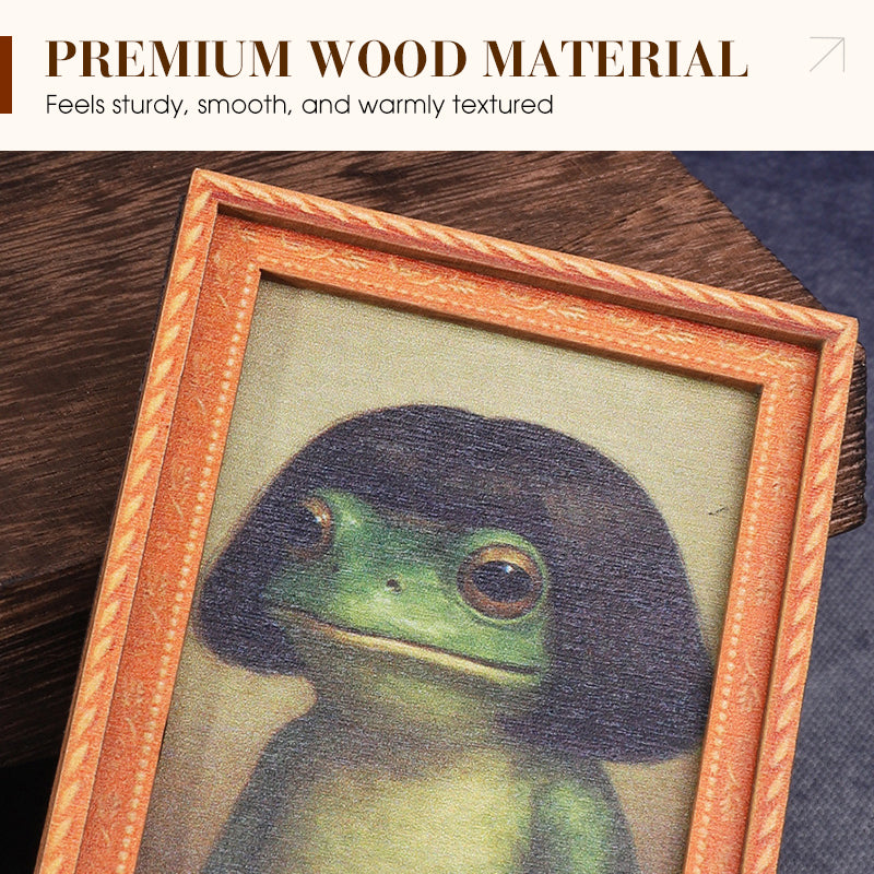 Funny & Quirky Frog Wooden Fridge Magnet