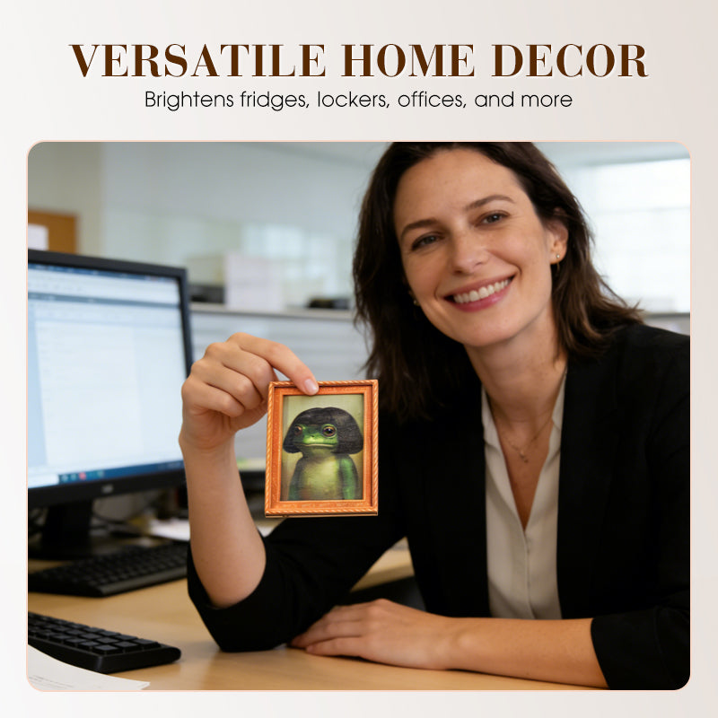 Funny & Quirky Frog Wooden Fridge Magnet