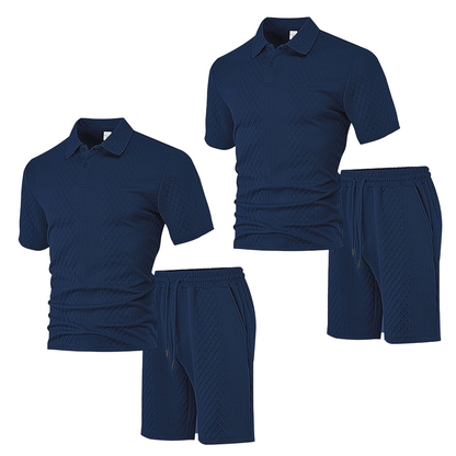 🩳Men's Diamond Print 2-Piece Set – Ready in seconds! Soft, breathable top with easy shorts.