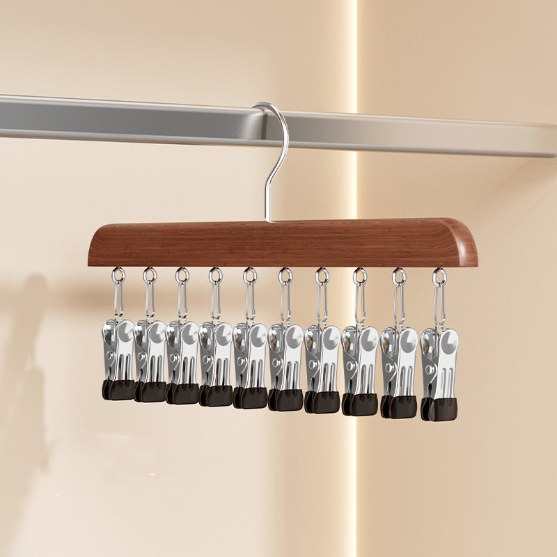 👕360° Swivel Multi-Hook Wardrobe Organizer--10 clips