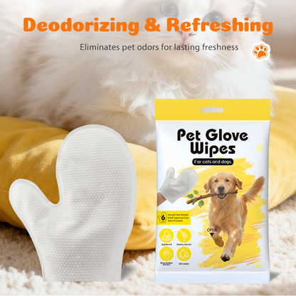 Pet Grooming Glove Wipes for Dogs & Cats - 6PCS/Pack